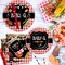 Baby Q Baby Shower Decorations Tableware - BBQ Baby Shower Decorations, Party Supplies | Serve 24(Red)